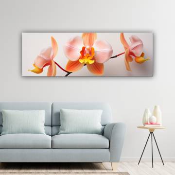 Gyönyörű pink - narancs orchidea vászonkép