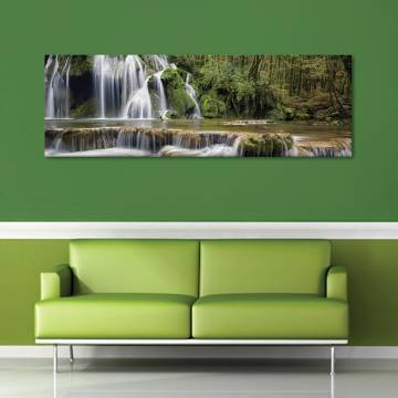 Forest waterfall - erdei vízesés vászonkép