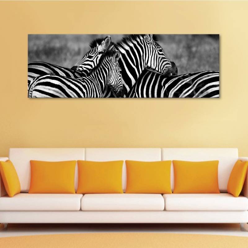 Zebra család vászonkép
