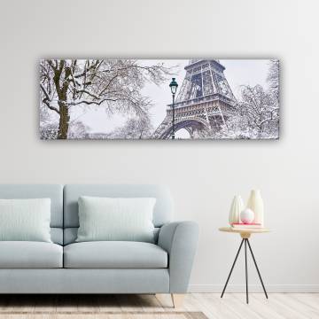 Téli táj Eiffel torony vászonkép