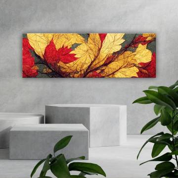 Absztrakt őszi levelek vászonkép