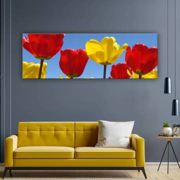 Piros és sárga tulipánok vászonkép