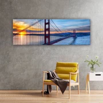 Naplemente és a Golden Gate híd vászonkép