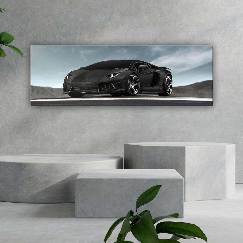 Fekete Lamborghini vászonkép